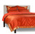 Rust - 5 Piece Handmade Sari Duvet Cover Set with Pillow Covers / Euro Sham