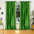 Forest Green Rod Pocket  Sheer Sari Curtain / Drape / Panel  - Piece
