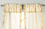 2 Lined Panels 2 Tiebacks-Gypsy Rod Pocket hand dyed sari Curtain window treatment with attached Beaded Valance for Bedroom, hallway, Living room, Door,bed canopy Cream 43W 84L