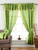 2 Lined Panels 2 Tiebacks-Gypsy Rod Pocket hand dyed sari Curtain window treatment with attached Beaded Valance for Bedroom, hallway, Living room, Door,bed canopy Cream 43W 84L