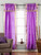 2 Lined Panels 2 Tiebacks-Gypsy Rod Pocket hand dyed sari Curtain window treatment with attached Beaded Valance for Bedroom, hallway, Living room, Door,bed canopy Cream 43W 84L