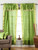 2 Panels 2 Tiebacks-Gypsy Rod Pocket hand dyed sari Curtain window treatment with attached Beaded Valance for Bedroom, hallway, Living room, Door,bed canopy Cream 43W 84L