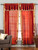 2 Panels 2 Tiebacks-Gypsy Rod Pocket hand dyed sari Curtain window treatment with attached Beaded Valance for Bedroom, hallway, Living room, Door,bed canopy Cream 43W 84L