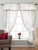 2 Panels 2 Tiebacks-Gypsy Rod Pocket hand dyed sari Curtain window treatment with attached Beaded Valance for Bedroom, hallway, Living room, Door,bed canopy Cream 43W 84L