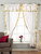 2 Panels 2 Tiebacks-Gypsy Rod Pocket hand dyed sari Curtain window treatment with attached Beaded Valance for Bedroom, hallway, Living room, Door,bed canopy Cream 43W 84L