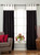 Signature Black and White designer Velvet Curtain Panel - Piece