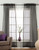 Black - Rod Pocket Sheer Tissue Curtain Panel Drape - Piece