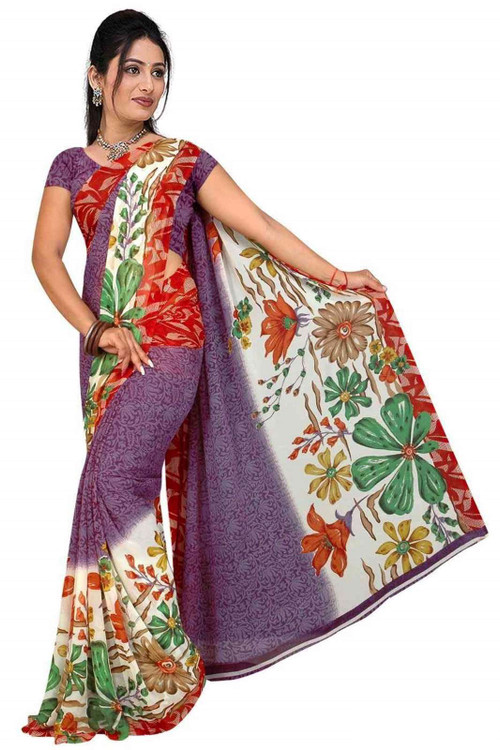 Bhavi Georgette Printed Casual Sari Bellydance Fabric