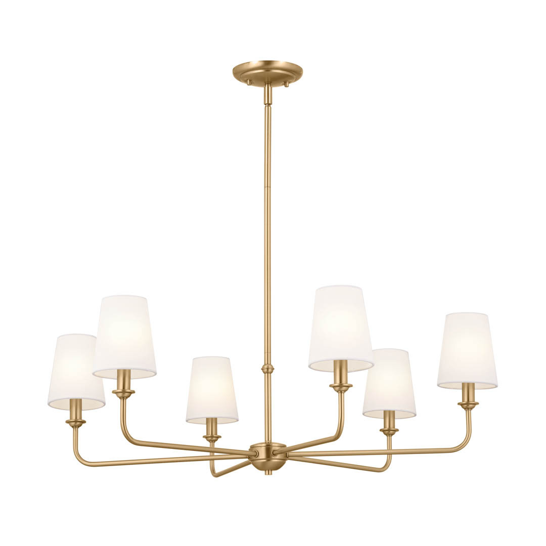 Kichler 52516BNB Pallas 6Light Large Chandelier in Brushed Natural