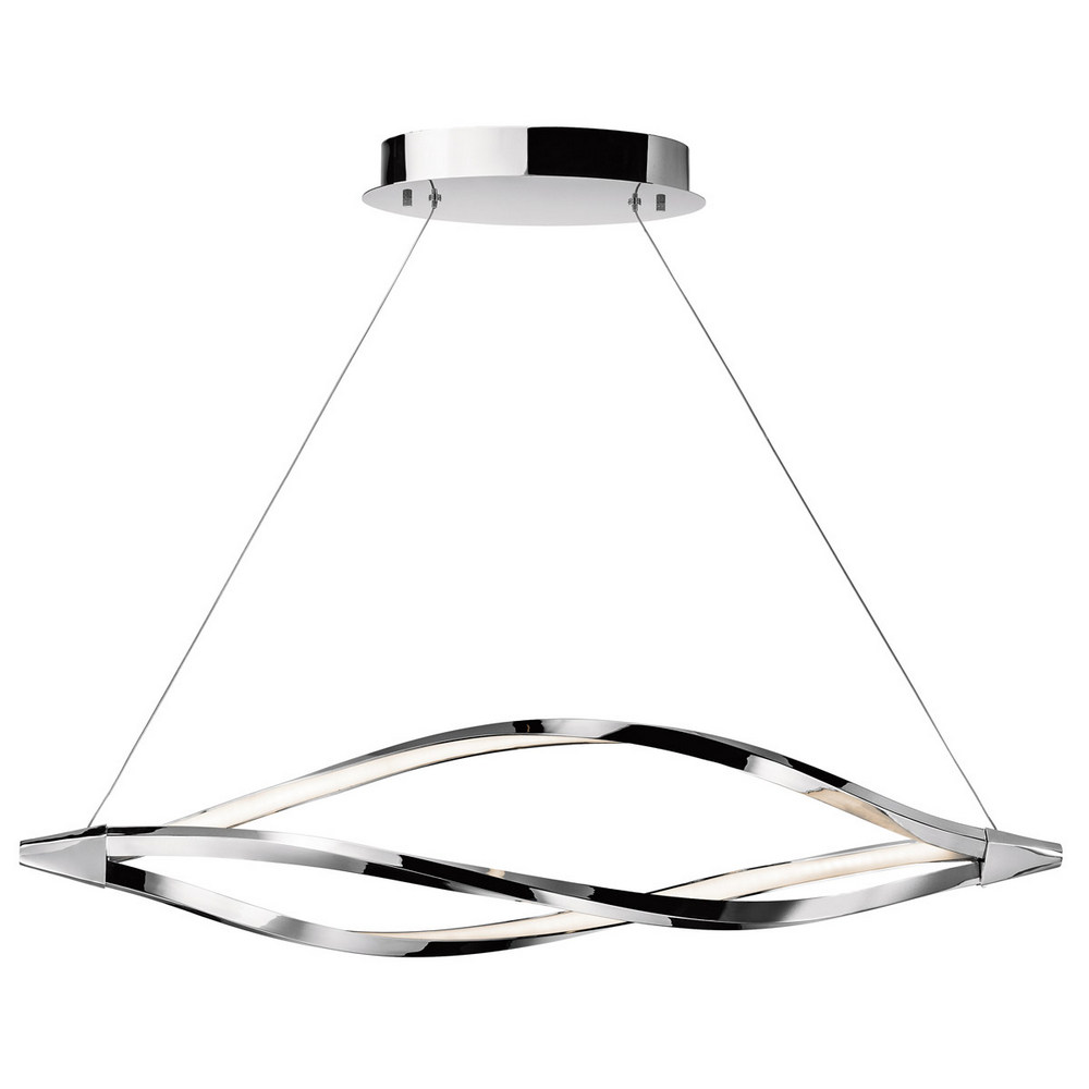 chrome linear pendant light