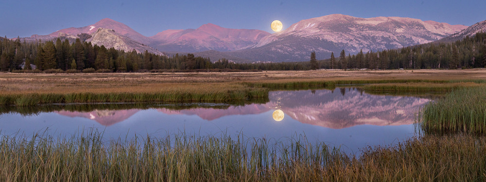 Full Moon, Sunset - Tuolumne Meadows, CA