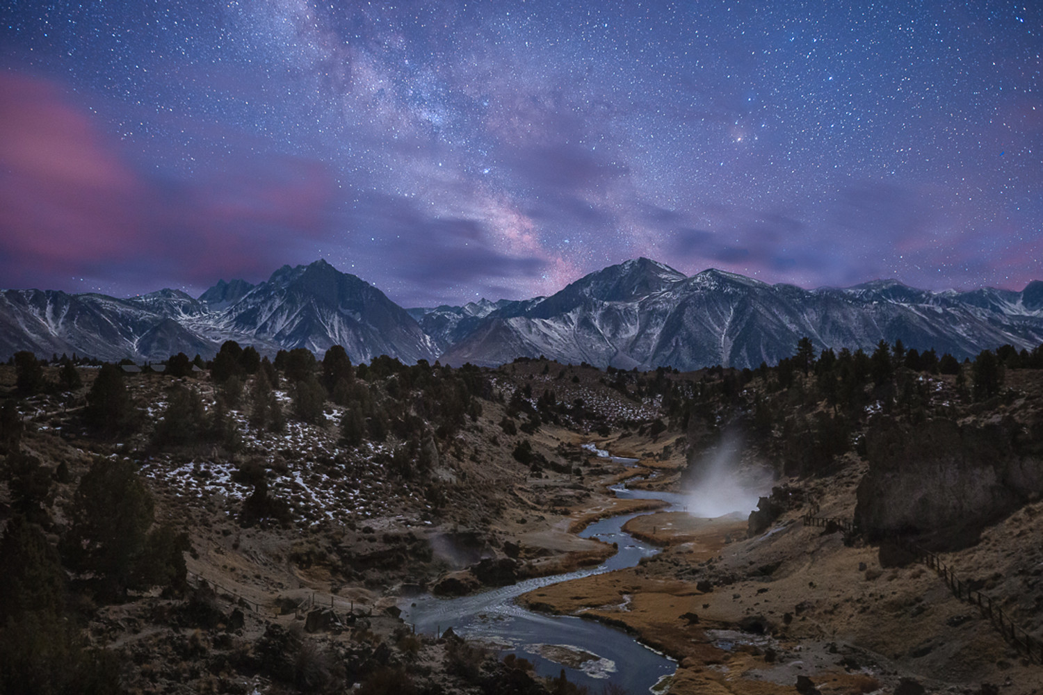 The Milky Way over Hot Creek