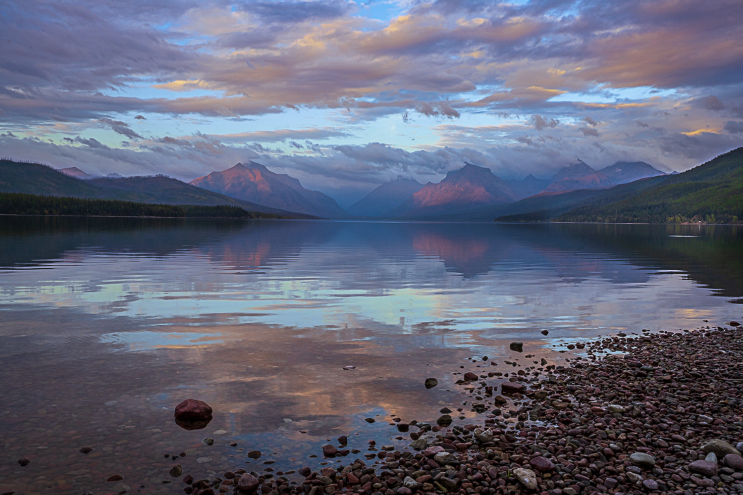  Lake McDonald - The Vanishing of Light at Nightfall