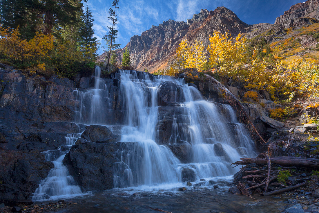 旬 Landscapes SYUN-006 Upper Waterfall - Lundy Canyon - Vern Clevenger Photography