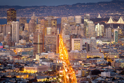 Dusk along Market Street - San Francisco