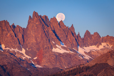 The Full Moon Setting over the Minarets