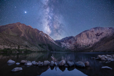 The Milky Way over Twin Lakes - Mammoth Lakes - Vern Clevenger