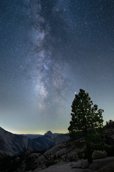 Half Dome and the Night Sky - Vern Clevenger Photography