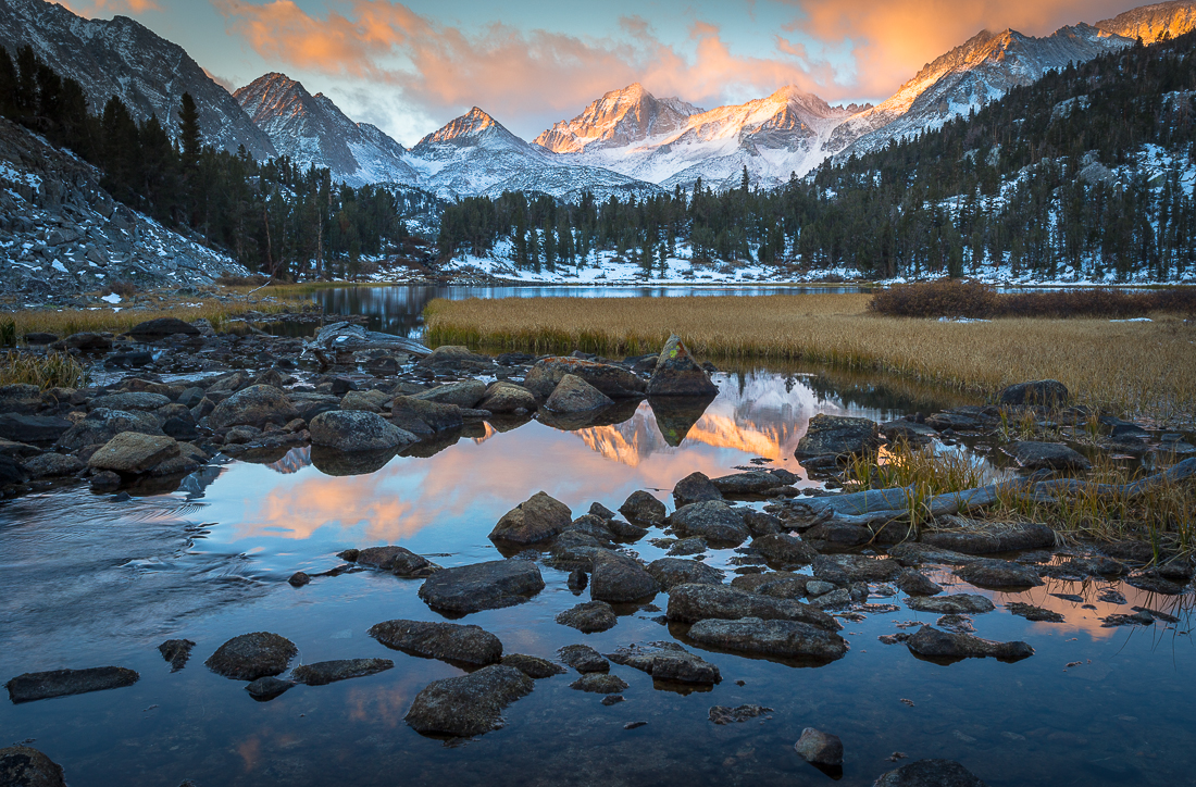 Creek wake ES.1 クリーク quiet mountain Bear Creek Spire at Dawn - Vern Clevenger Photography