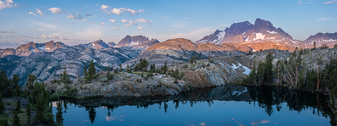 Panoramic - Dawn over the Ritter Rangw - Vern Clevenger Photography