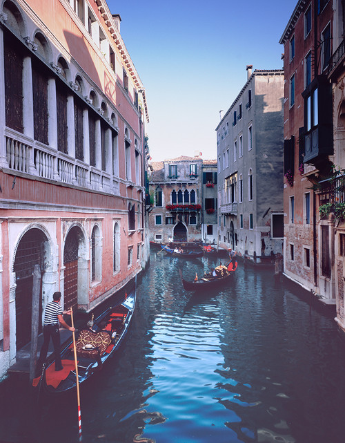Gondolas along the Rio di S. Moise' - Vern Clevenger Photography