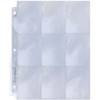 1ct 9-Pocket Silver Series Clear Toploading Page (3-Holes)