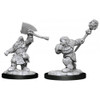 Magic: The Gathering Unpainted Miniatures - Dwarf Fighter & Dwarf Cleric (90276)
