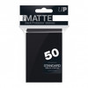 Pro-Matte Black Standard Deck Protector Sleeves 50ct