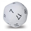 Novelty Plush Dice - Jumbo D20 White