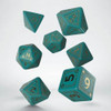 RuneQuest Dice Set of 7 - Turquoise & Gold