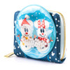 Disney: Snowman Mickey & Minnie Snow Globe Zip Around Wallet