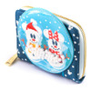 Disney: Snowman Mickey & Minnie Snow Globe Zip Around Wallet