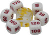 Celebrations Clear w/ Yellow & White (small) Dice