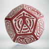 D12 Hit Location Die: Red & White
