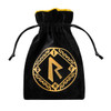 Runic - Dice Bag: Black & Golden Velour