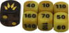 Crown Zenith Black w/ Yellow & Yellow (small) Dice