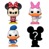 Bitty POP! Disney: Minnie Mouse (red dress), Daisy Duck & Donald Duck 4-Pack