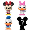 Bitty POP! Disney: Minnie Mouse (red dress), Daisy Duck & Donald Duck 4-Pack