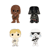 POP! Pin: Star Wars - Chewbacca, Darth Vader, Luke Skywalker & Stormtroopers 4-pack Set