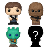 Bitty POP! Star Wars: Han Solo, Chewbacca & Greedo 4-Pack