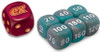 Obsidian Flames Red Die w/ Grey & Turquoise (small) Dice