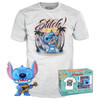 POP! & Tee: Lilo & Stitch #1044 Stitch with Ukelele (Flocked) and T-Shirt set