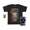 Pocket POP! & Tee: Marvel - Groot with Lights & Ornaments Children's T-Shirt set