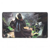 MTG Fallout Black Stitched Playmat featuring Mysterious Stranger