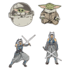 Star Wars: Ahsoka Yoda Action 4 Pin Pack