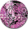Pink & Black Sparkle Oversized Iono Coin