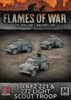 Flames of War - German - Sd Kfz 221 & 222 Light Scout Troop (x3, Resin/Metal)