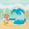 Disney: Young Moana Ocean Waves 3-inch Collector Box Sliding Pin