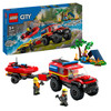 City 4x4 Fire Engine with Rescue Boat Set 60412