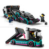 City Race Car and Car Carrier Truck Building Toys 60406